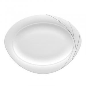 Тарелка Trio Highline овальная 35 х 27 см Seltmann Weiden, белый черный