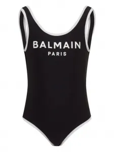 Купальник с логотипом Balmain Kids, черный