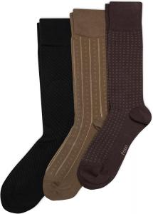 POLO RALPH LAUREN Мужские носки-следки с ассорти рисунком (3 пары), Brown