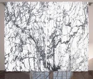 Шторы ABAKUHAUS в стиле Абстрактная деревенская сюрреалистического стиля, универсальные ленточные шторы для гостиной с петлями и крючками, 280 x 175 см, серо-белый Abakuhaus