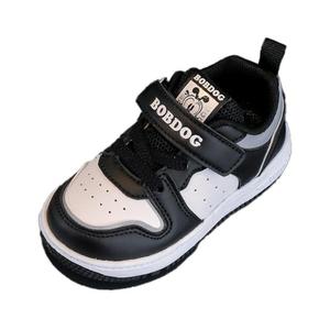 Износостойкие низкие детские скейтбординговые кроссовки BOBDOG для детей 3-7 лет, небесно-серый/черный