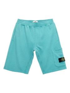 Шорты-бермуды с логотипом Stone Island Junior, синий
