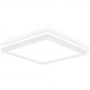 Светодиодный потолочный светильник BKL1599 ультратонкая потолочная лампа, LED-панель с подсветкой Светодиодный модуль 1 шт. нейтрально-белый 4000K, 1900 лм, 16 Вт, косвенная подсветка, 24x24 см, белый B.K.Licht, белый