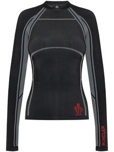 Базовый слой футболка с длинным рукавом Moncler Grenoble, черный
