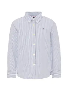 Полосатая рубашка с длинными рукавами Tommy Hilfiger Junior, белый