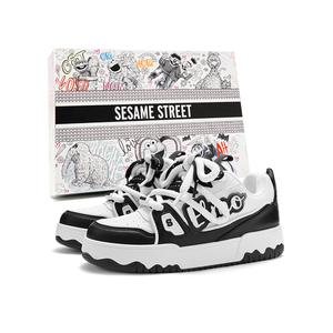 SESAME STREET Низкие скейтерские кроссовки унисекс белые Wealth Black, цвет Wealth Black