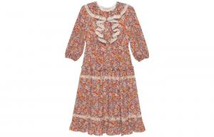 Платье детское Gucci, красный / бело-серый