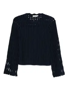 Свитер в рубчик с вырезом Simkhai, синий