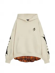 Худи с графичным принтом BARROW, бежевый