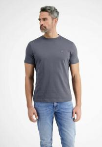 Футболка LERROS Basic T-shirt, Schwarz Grau/Mottled Dark Grey