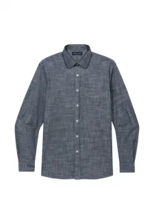 Приталенная рубашка из слуба Brooks Brothers, серый