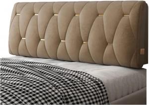 Подушка-подголовник для кровати LIANGJUN, противоударная, мягкая, приятная на ощупь, с губчатым наполнителем, съемная, моющаяся, прочная, для детей и подростков (Цвет: Кофейный, Размер: 120x60x6 см) CHIAPERINI, Coffee