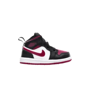 Кроссовки Air Jordan Jordan 1 Mid TD 'Bred Toe', красный