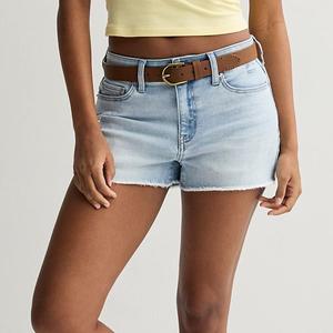 Джинсовые шорты с высокой посадкой Juniors So, Light Destructed