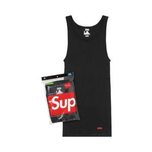 Топ Supreme x Hanes Tagless Tank Tops (3 Pack), черный
