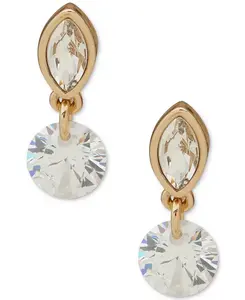 Серьги-Гвоздики с кристаллами маркиза Dkny, white