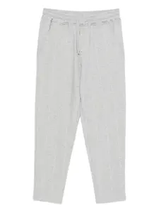 Полосатые брюки с кулиской Eleventy, серый