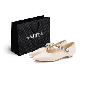 Туфли Мэри Джейн на блочном каблуке женские SAFIYA, Beige