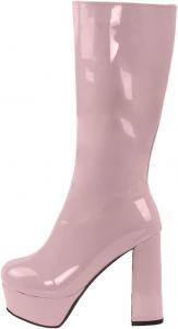 Женские платформенные ботинки Yolkomo с массивным каблуком Go Go, Pink