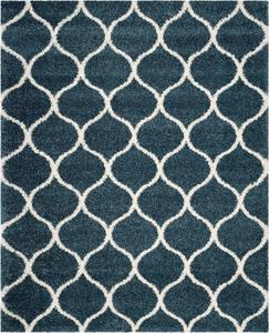 Ковер SAFAVIEH, 305 x 427 см, Hudson Shag Collection - Slate Blue & Ivory, дизайн Trellis, без линьки и простой в уходе, идеален для помещений с высокой проходимостью в гостиной, спальне (SGH280L)