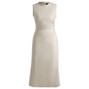 Меланжевое платье с потертостями и сборками BOSS, цвет patterned