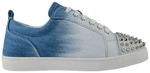 Туфли Christian Louboutin Louis Junior Spikes Flat, синий