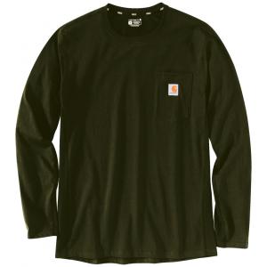Лонгслив Carhartt Force Flex Pocket Longsleeve Shirt, оливковый