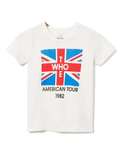 Унисекс футболка The Who American Tour 1982 - для малышей и детей постарше Junk Food Clothing, белый