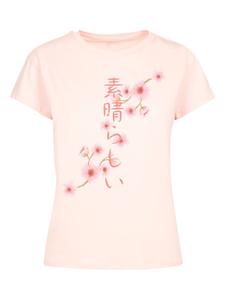 Женская футболка Box с изображением цветущей вишни в розовом цвете F4NT4STIC