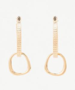 серьги-кольца в виде цепочки