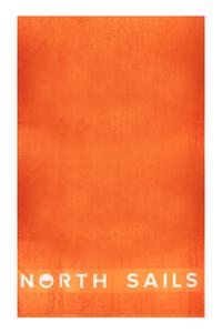 Пляжное полотенце North Sails хлопковое с надписью, оранжевый