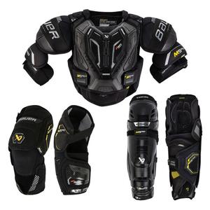 BAUER Новая модель M5 PRO комплект защиты для хоккея, нагрудник, щитки, налокотники, молодежный размер M