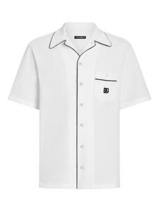 Dolce & Gabbana рубашка из смесового шелка, белый