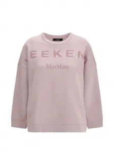 Свитшот с круглым вырезом и принтом-логотипом Weekend Max Mara, розовый