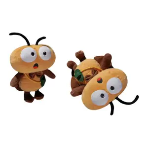 Забавные очаровательные плюшевые куклы тараканы с большой головой, высота 21см OU DI PIG