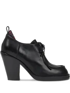 75-миллиметровые кожаные туфли дерби со шнуровкой ETRO, черный