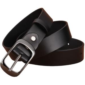 Ремень женский из сплава и коровьей кожи 2,8 см WARRIOR, черный