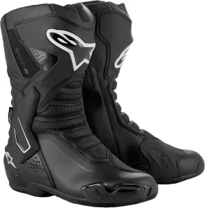 Мотоциклетные ботинки Alpinestars SMX-6 v3 Drystar, водонепроницаемая туристическая экипировка с сертификацией CE, прочная конструкция, превосходный комфорт и вентиляция для езды в любую погоду, черные, размер 37 UK, 2-Black