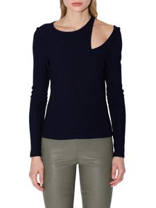 Топ Kailee из трикотажного ребра с вырезом Walter Baker, темно-синий