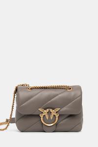 Кожаная сумка Pinko, серый