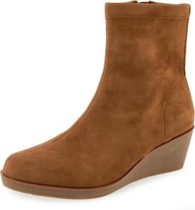 Женские ботильоны Aerosoles Binnie, Tan Stretch Pebbled Faux Leather