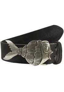 Ремень кожаный LIFEBURN by showroom 019°, со сменной застежкой "Чешуйчатая Рыба" Rettungsring By Showroom 019°, черный