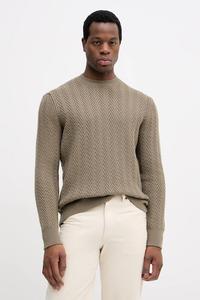 Шерстяной свитер Boss, зеленый