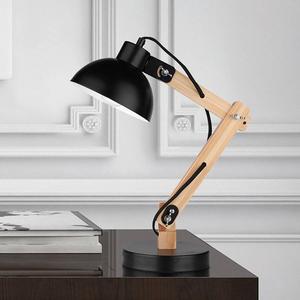 Настольная лампа Nova Luce Lila, ель / алюминий - 1 пламя - черный