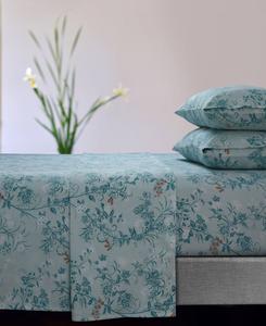 Комплект постельного белья Katy Floral Flannel Extra Deep Pocket, 3 предмета, размер Twin XL Tribeca Living, светло-зеленый