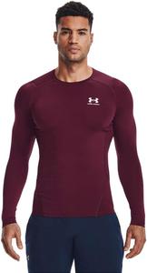 Under Armour мужская футболка HeatGear компрессионная с длинным рукавом, Maroon (609)/White