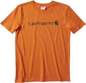 Carhartt мальчиковая футболка с коротким рукавом и логотипом, Orange