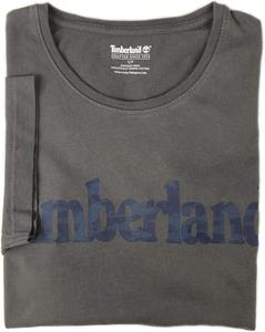 Мужская хлопковая футболка Timberland с коротким рукавом и камуфляжным линейным логотипом, Charcoal Grey