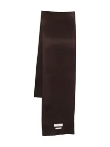 Шарф с необработанными краями Jacquemus, коричневый