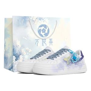 XTEP Кроссовки Air Force One Coverage с амортизацией, износостойкие, низкие, для скейтбординга, унисекс, белые, фиолетовые